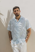 Chemise d’Été Bleu Clair – Coupe Relax en Coton Léger Menzo