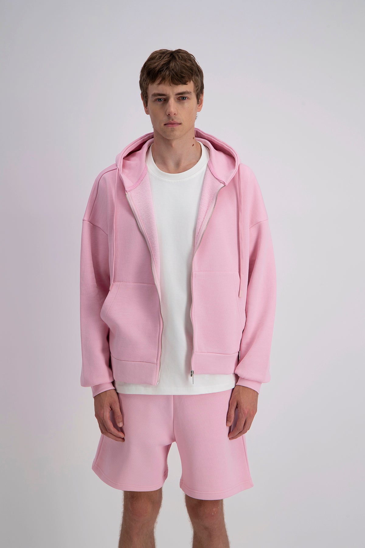 Gilet Capuche Rose ADJ Ma boutique