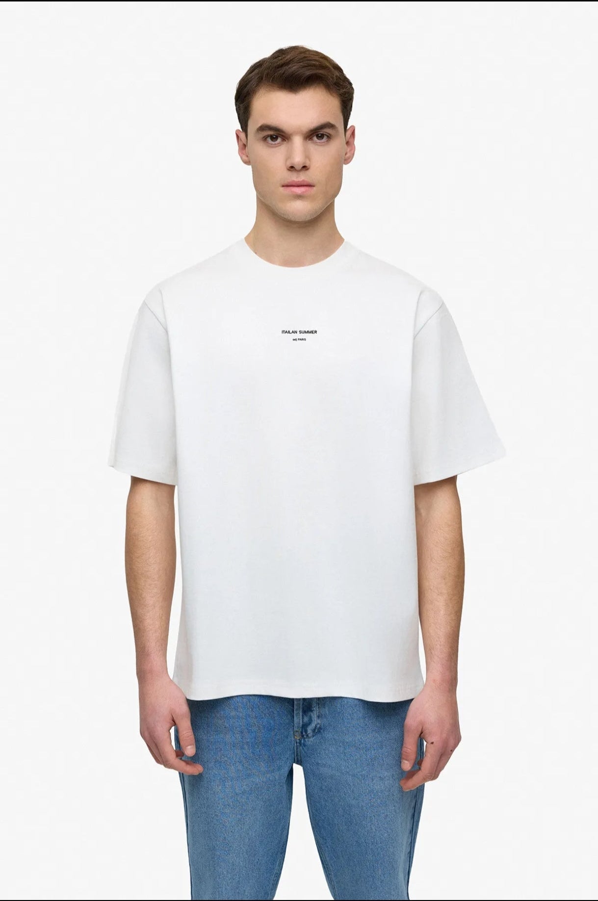 T-shirt Oversize "Italian Summer" – Blanc