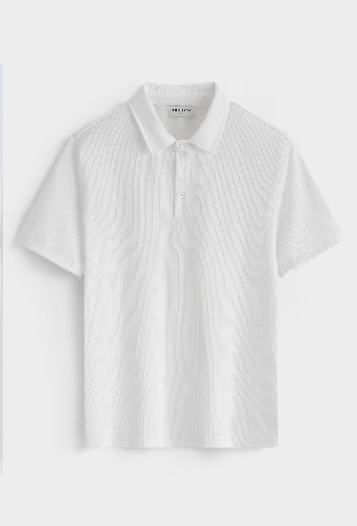 Ensemble Casual Texturé "Lounge" Polo et Short - Blanc